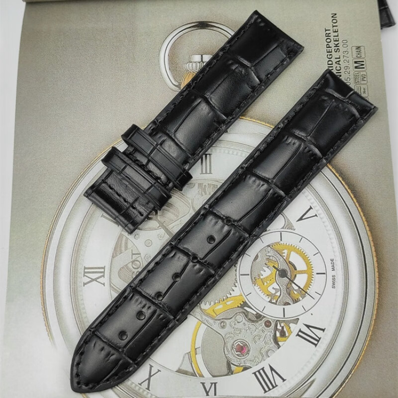 原装天梭表带1853真皮t006407b力洛克pr200海星恒意t461男款皮带 黑