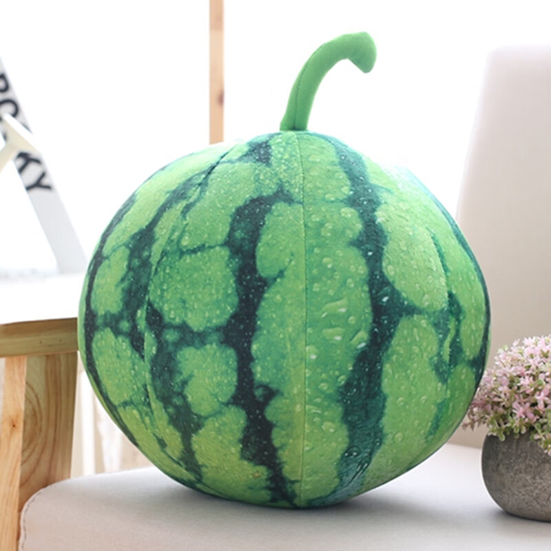 项棉 仿真水果抱枕 仿真西瓜零食抱枕网红玩具毛绒公仔球形儿童水果道