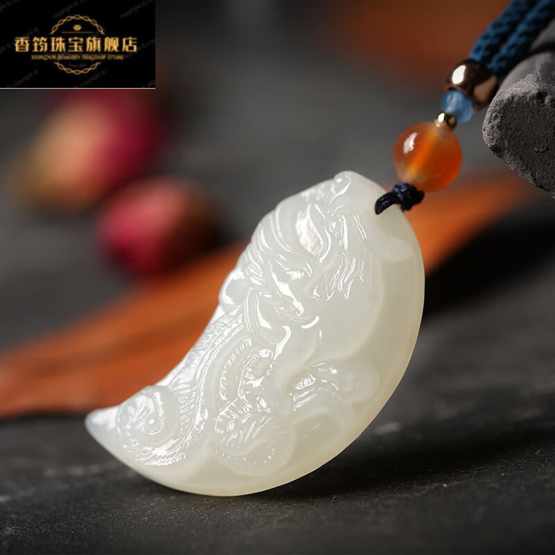 仙来阁  和田玉龙凤牌吊坠情侣古代定情信物一对玉坠玉佩古风挂坠男女
