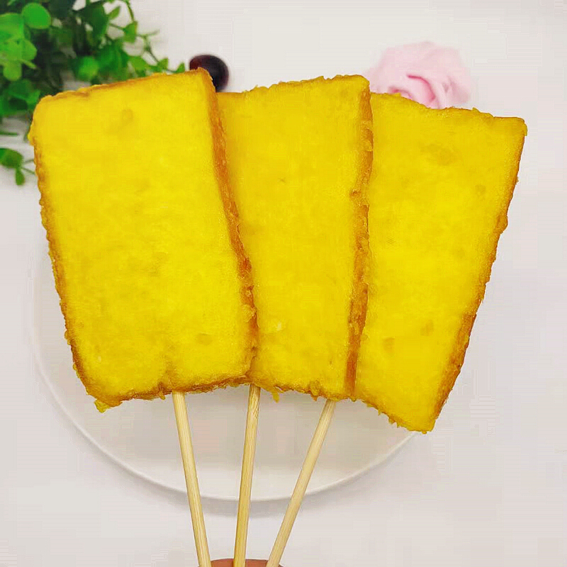 虎钢馋奶香面包片20串三明治串油炸脆皮面包片烧烤小吃面饼冷冻食材