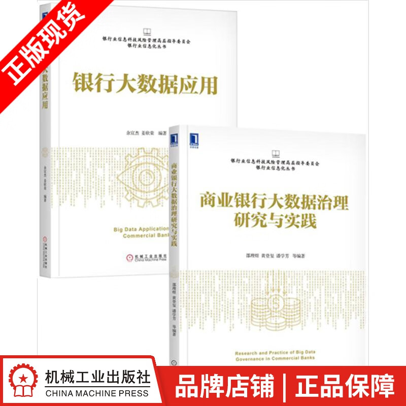 现货包邮 商业银行大数据治理研究与实践+银行大数据应用 2册[套装书] |8074595