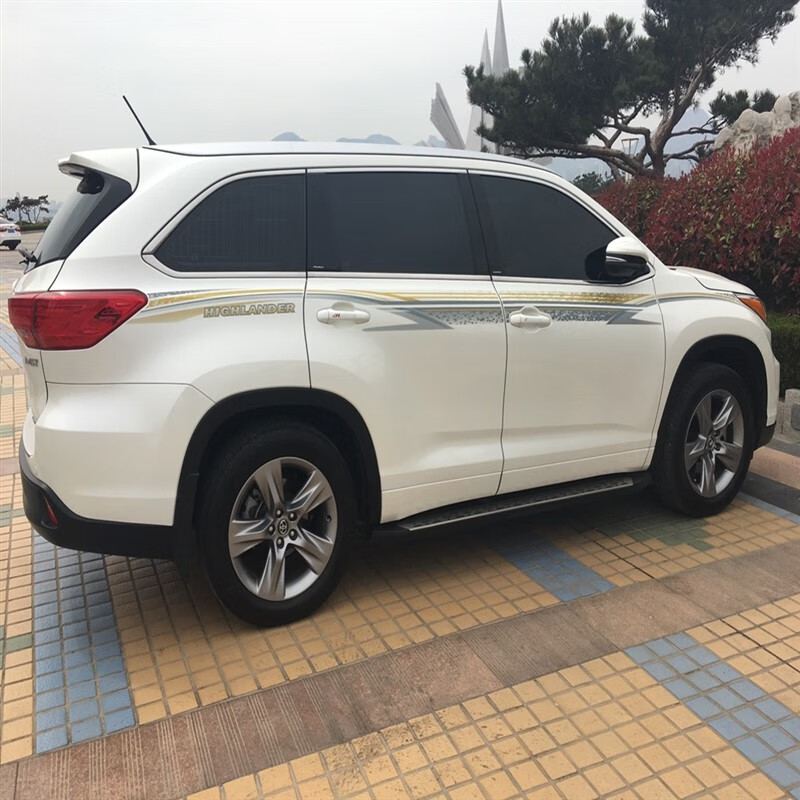 捷顺行适用于09-14/15-21新款汉兰达车身拉花贴纸 汉兰达彩条整车贴