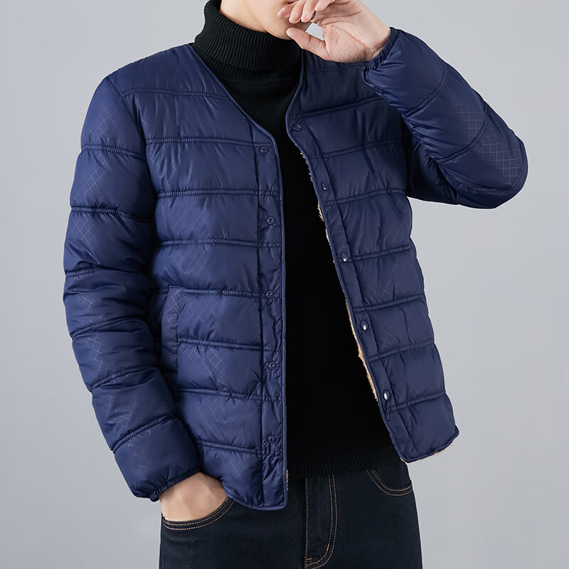 zarlu  男士小棉袄加绒内穿加厚内胆棉衣男短款秋冬新款保暖棉服宽松