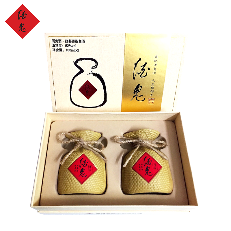 酒鬼 传承礼盒 52%vol 馥郁香型白酒 100ml*2瓶