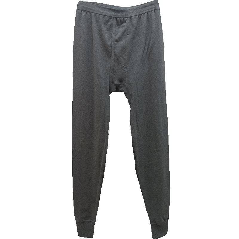 三槍秋冬中老年男士長絨棉高腰大碼寬松秋褲純棉厚保暖抗寒線褲棉毛褲 深麻灰 3XL （適合體重170-200斤）