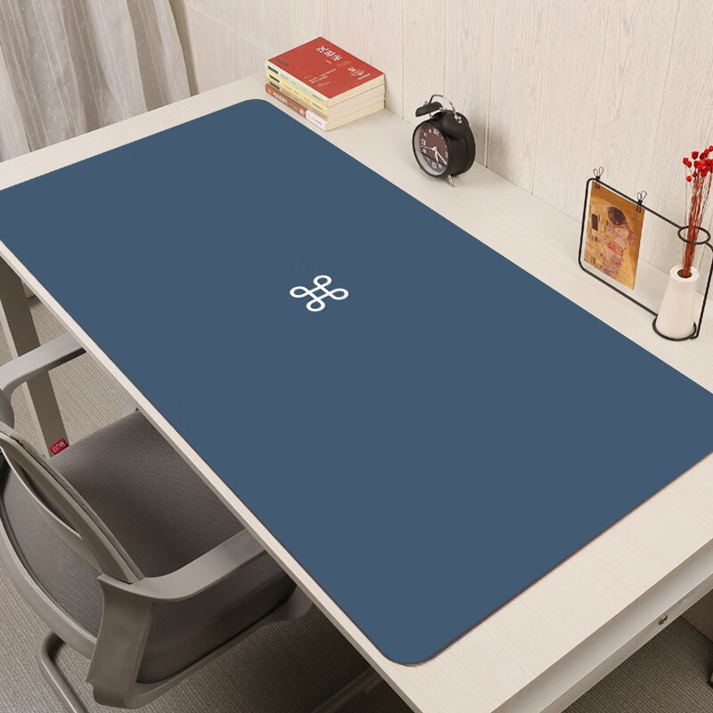 映季 办公桌垫 加厚商务办公室办公书桌垫子桌面垫写字台垫板书桌垫 藏青色 极简主义 连接 1200x600mm