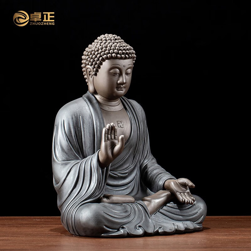 卓正陶瓷大日如来佛禅意佛像如来佛祖释迦牟尼佛摆件家用供奉玄关装饰