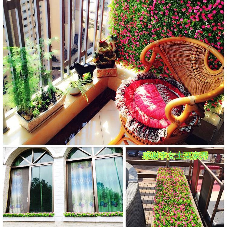 轻奢涞思芊仿真植物墙绿植墙室外门头背景墙面装饰阳台室内塑料假花