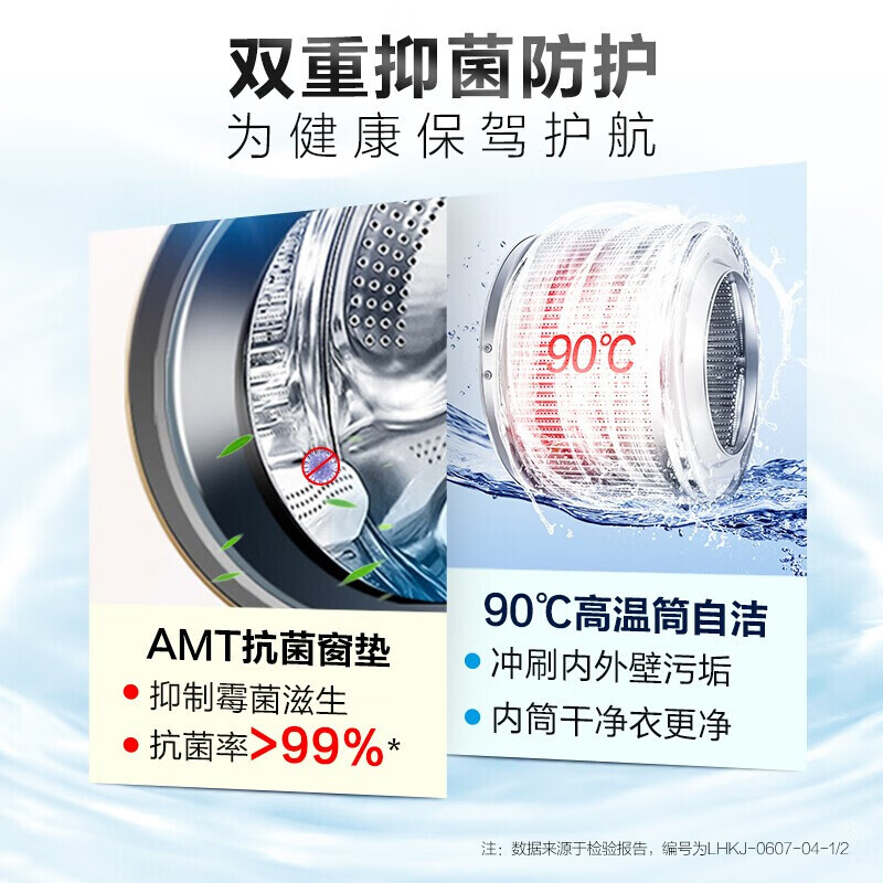 统帅（Leader）海尔出品洗衣机全自动洗烘一体机滚筒 10公斤变频滚筒纤维级空气洗 冰雪白36W 10KG洗烘一体(冰雪白)