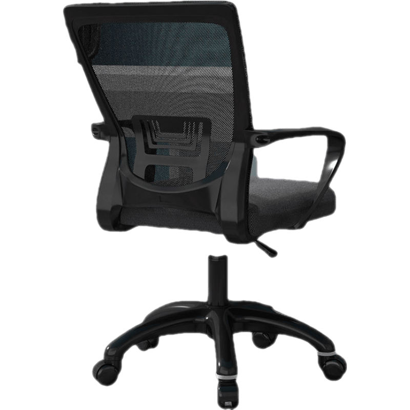 苏购 电脑椅家用办公椅升降转椅职员靠背椅宿舍椅学习椅子舒适会议座椅 黑框黑网滑轮款 钢制脚