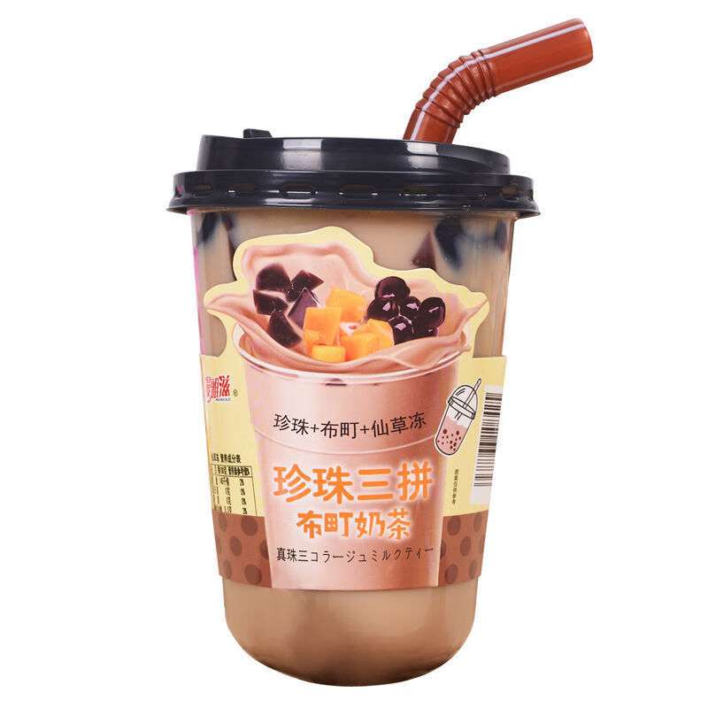 330ml/瓶 1瓶装 珍珠奶茶 芒果布丁 仙草冻
