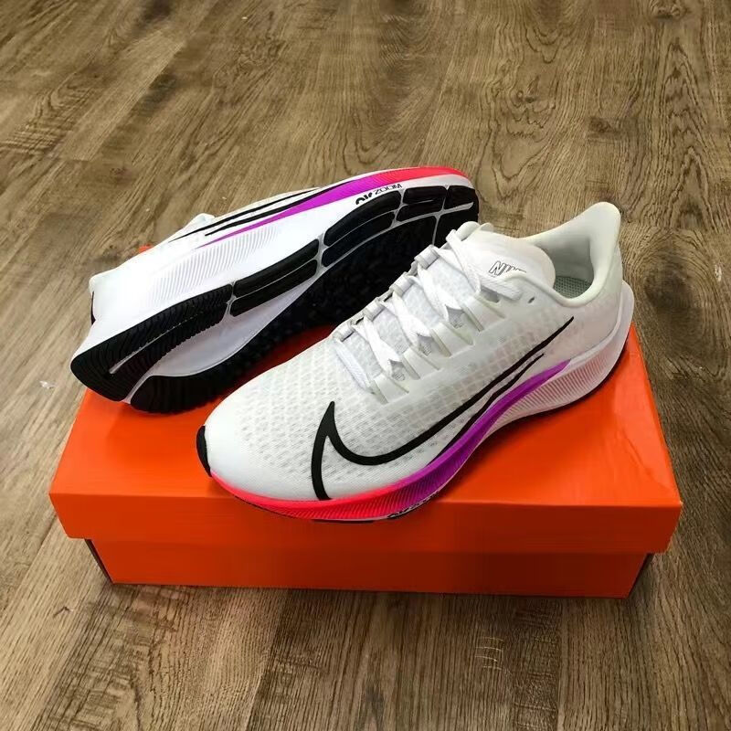 喜奏秋冬季新款网面透气登月飞马37代白彩虹跑步鞋zoom气垫休闲运动鞋