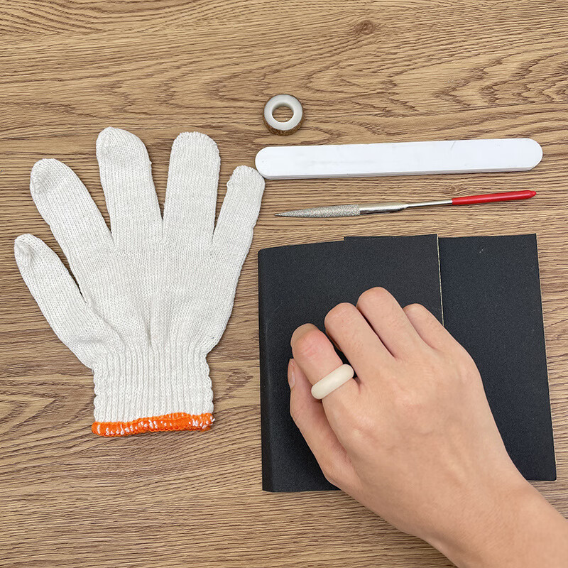 戎夏白玉菩提戒指手工diy自制半成品材料包送男女朋友情侣对戒子礼物