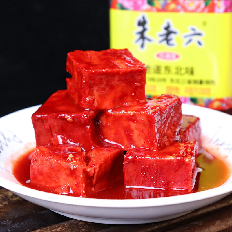 腐乳红腐乳 东北特色朱老六腐乳红方腐乳火锅蘸料调味料下饭350g瓶装