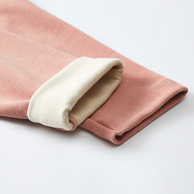 氧心（YANGXIN）KISSY蚕丝羊绒保暖内衣男女士秋衣秋裤套装加绒加厚打底保暖内衣 浅豆沙（女款） 2XL