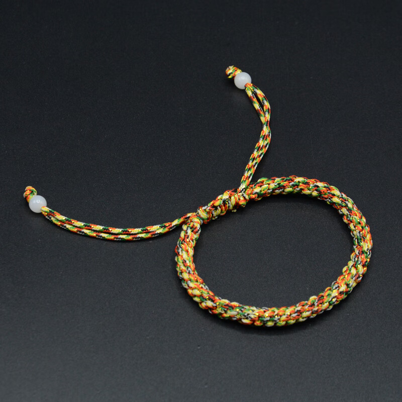 手编幸运许愿小红绳手链女男民族风编制五彩绳五色线手腕彩色手绳