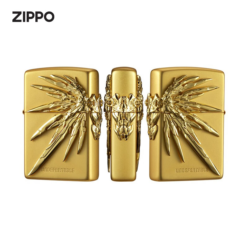 ZIPPO打火机防风煤油之宝创意徽章祈光之翼 生日礼物送男友送长辈