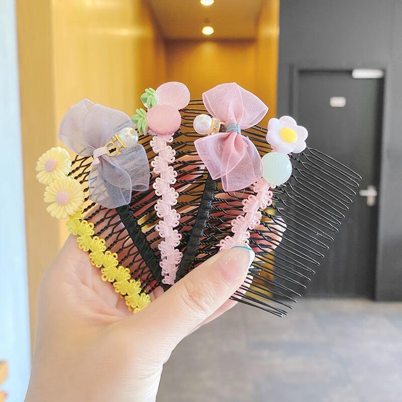 倾欣 儿童可爱碎发卡整理小女孩发夹刘海防滑插梳公主宝宝夏季发饰 22#庞贝5件套高性价比高么？