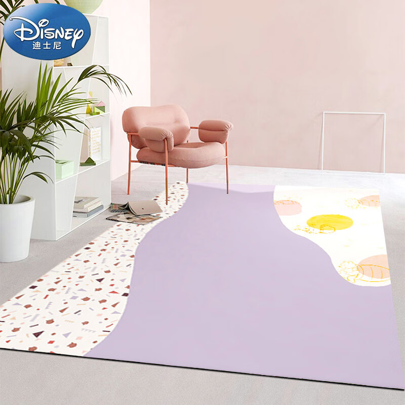 迪士尼（Disney）客厅地毯 卧室 茶几地毯 沙发地毯 地垫 北欧ins网红少女风 200*230cm 紫色邂逅