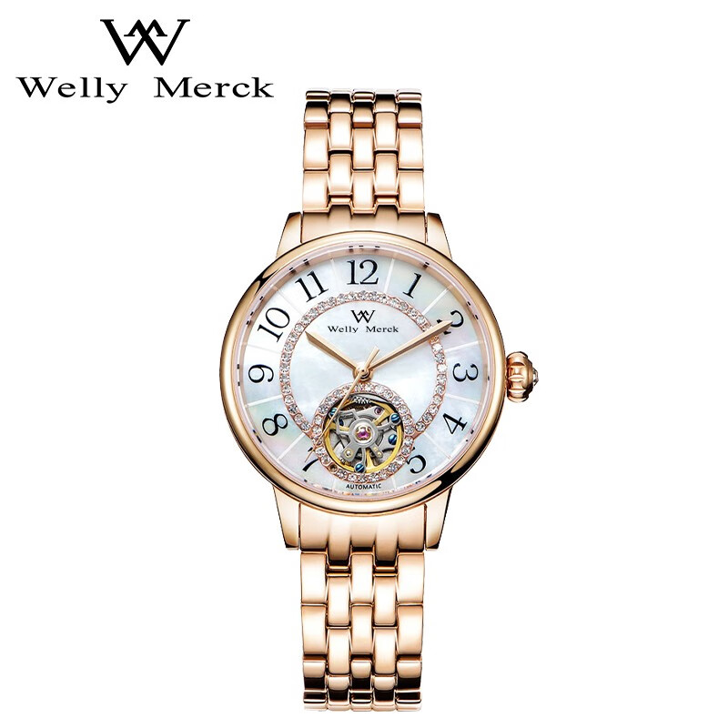 welly merck(威利默克)手表时尚  机械女手表  腕表百搭 wm10701
