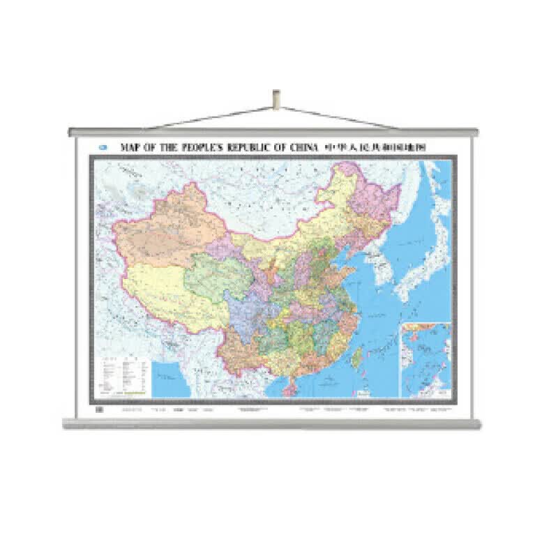 中国地图挂图（1.5米*1.1米 英中对照 无拼缝挂图）