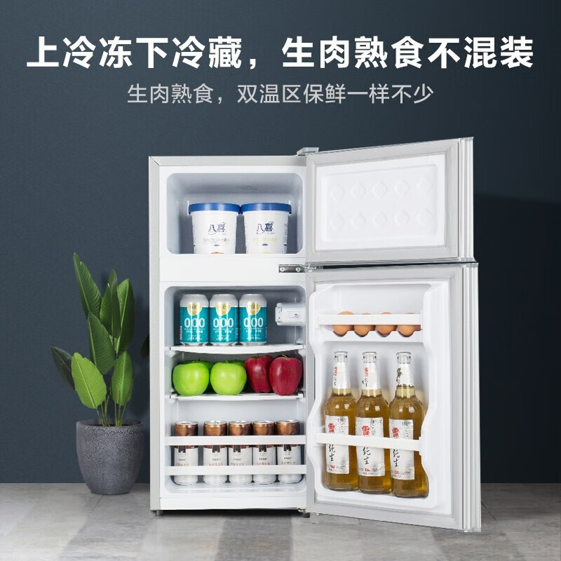 志高53升小型冰箱双门家用宿舍寝室冷藏冷冻双开门迷你电冰箱节能保鲜小冰箱特价