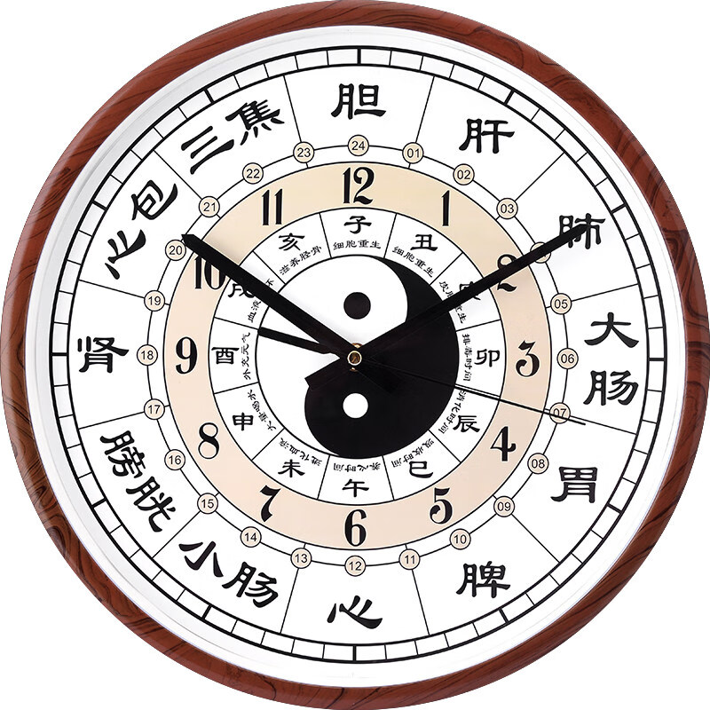创京懿选新款 子午流注钟表 子午流注美容院钟表24小时养生中医十二