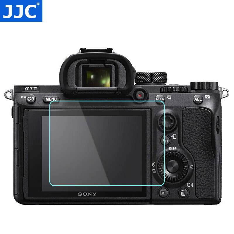JJC钢化玻璃膜索尼A9 A7M3R4 FX3 A7III A7S3 A7C ZV1相机屏幕保护贴膜