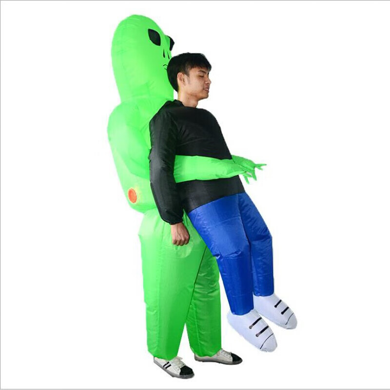 爱维逸万圣节鬼抱人充气人偶服装卡通儿童恐龙坐骑外星人圣诞节老人