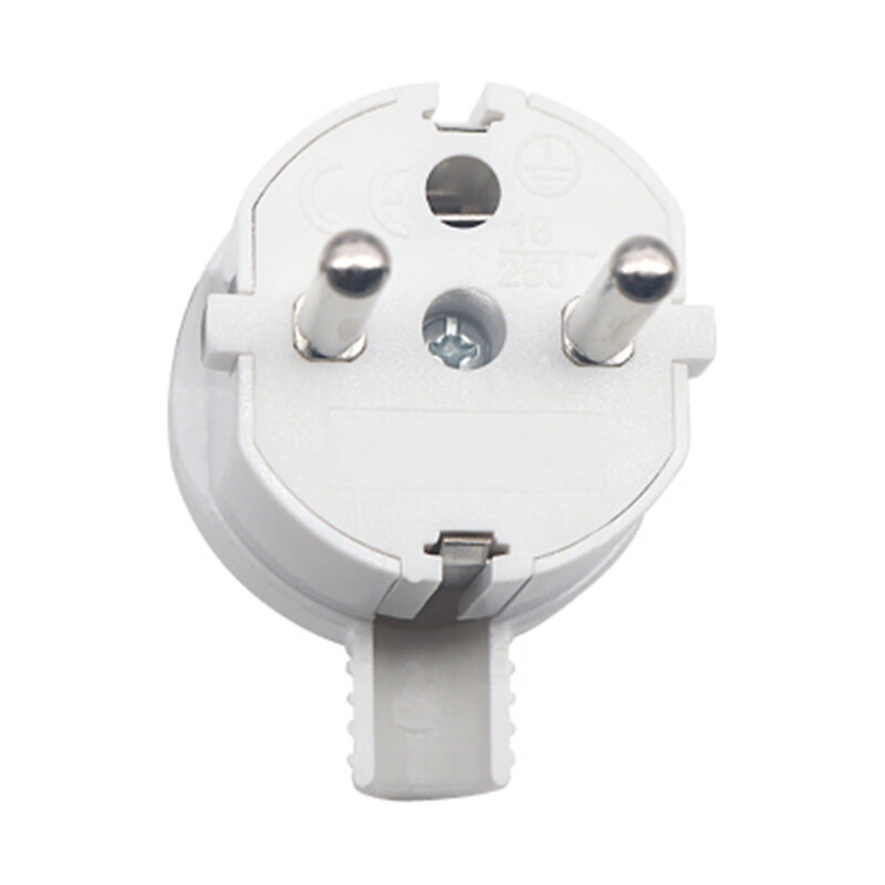 扑哩扑剌16a德标欧规法式接线插头俄罗斯欧标欧式两2圆脚组装插头