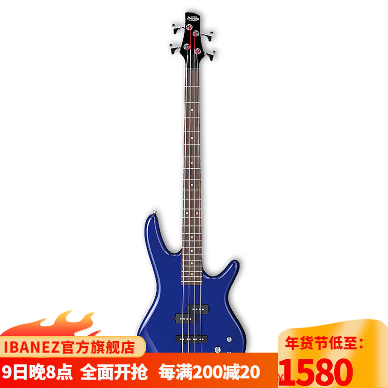 IBANEZ日本品牌依班娜GSR200电贝司低音BASS电贝斯带前级驱动 GSR200-JB 蓝色