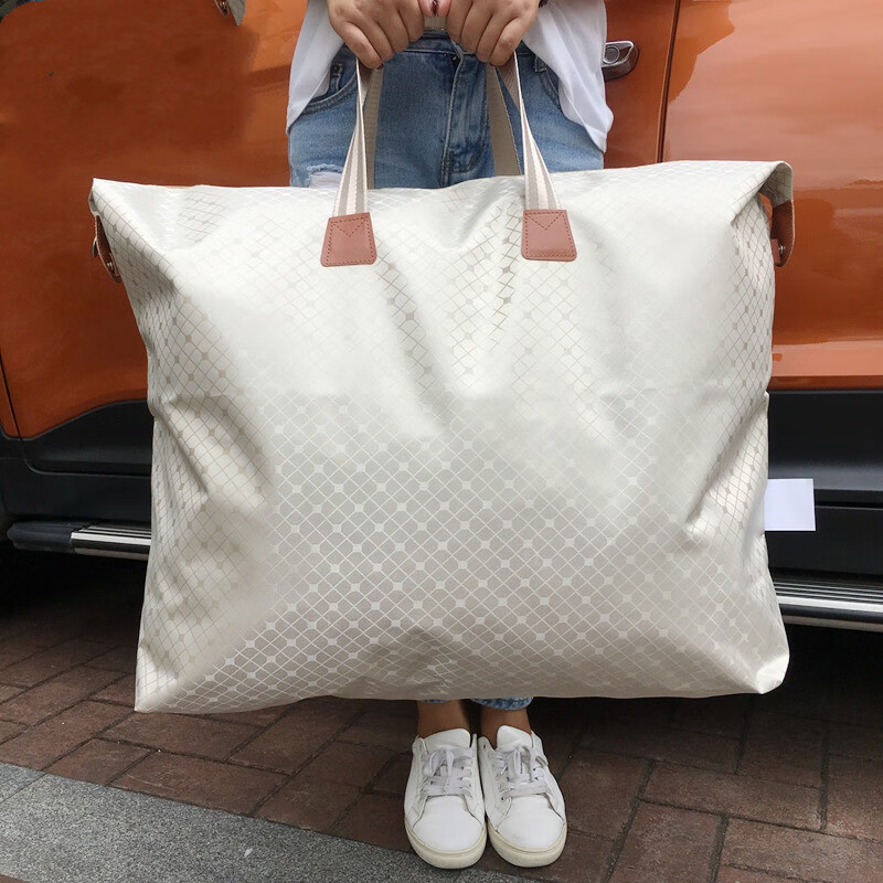 XMSJ被子收纳袋 衣服打包袋幼儿园搬家神器 行李袋装棉被的袋子整理 紫砂色 普通款 小号(装床品4件套)