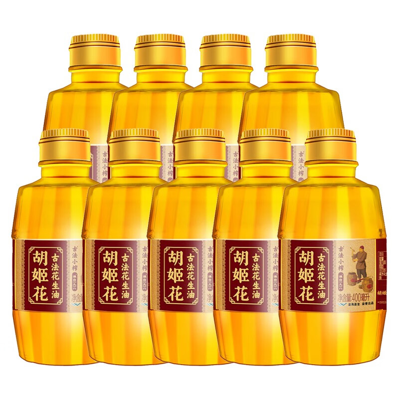 胡姬花 胡姬花400ml古法小榨花生油 新老包装随机发 四桶装
