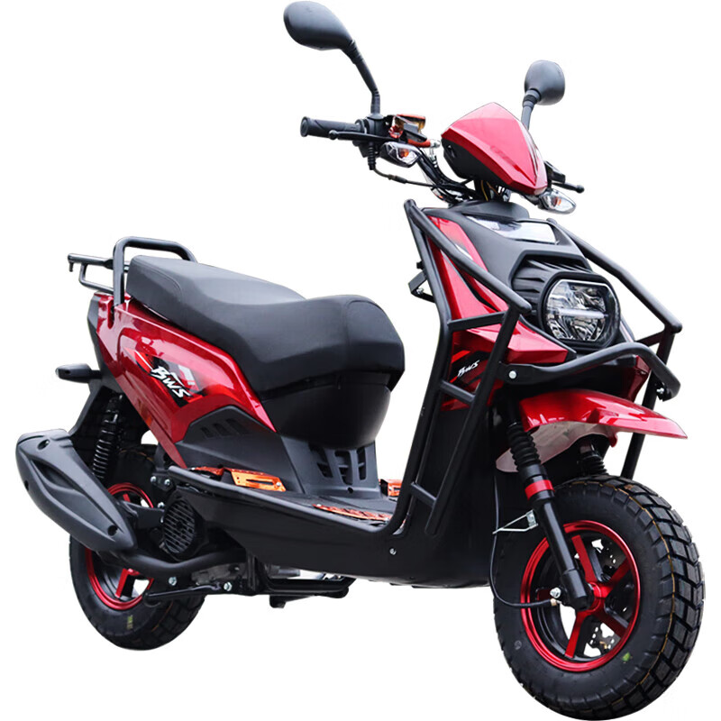 cc踏板摩托车整车助力摩托踏板车街跑燃油车 国四电喷硬汉路虎-红色