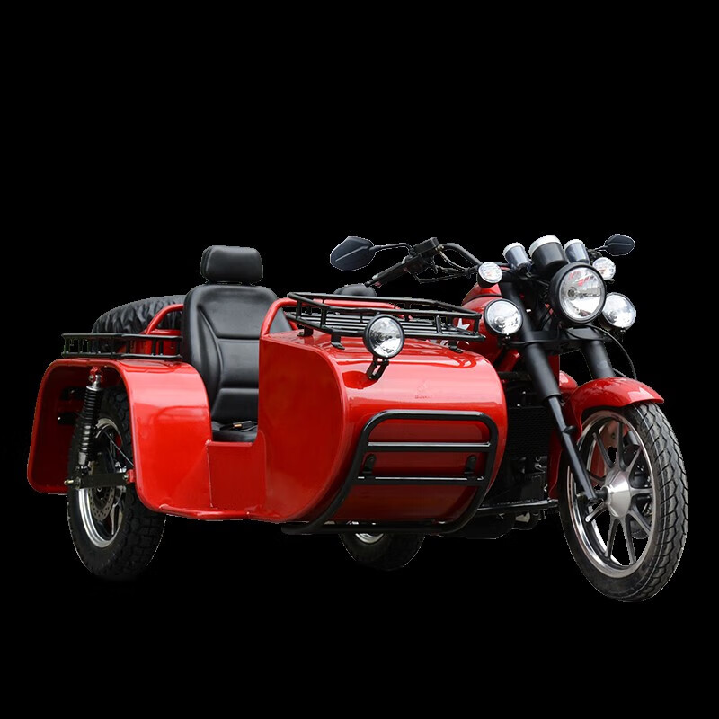 智询复古偏三轮整车挎子边三轮摩托车300水冷电喷挎斗侧三轮省油上牌