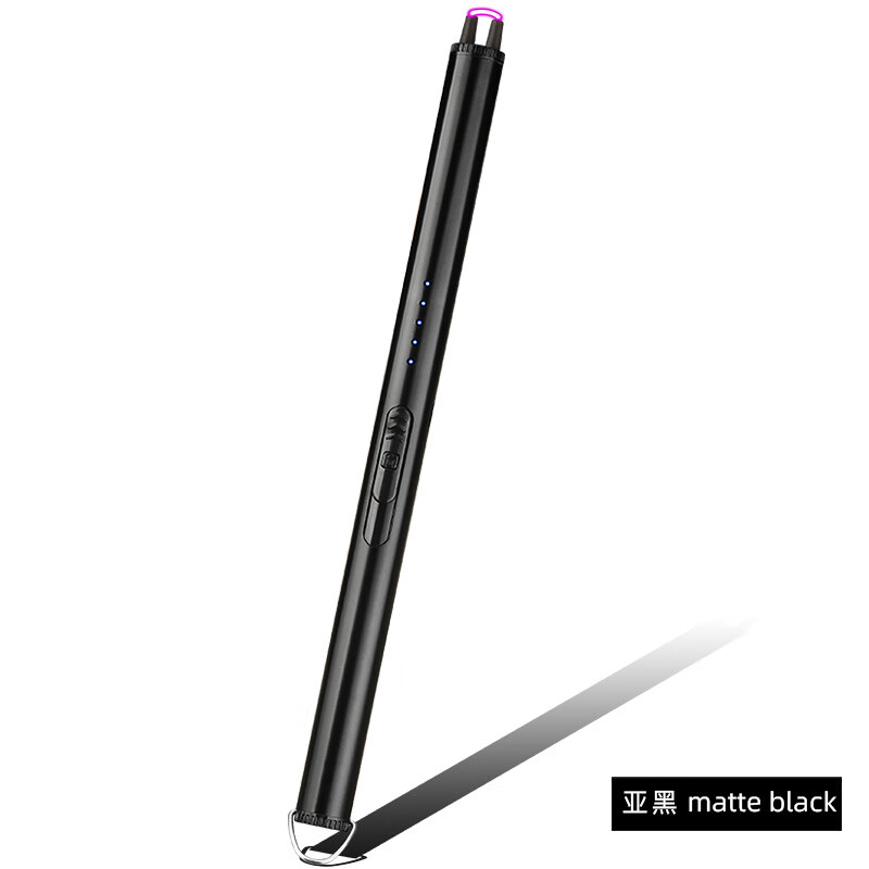 三角岛mini细长条挂扣智能电弧点火枪灶台烧烤点火棒充电usb打火机 亚