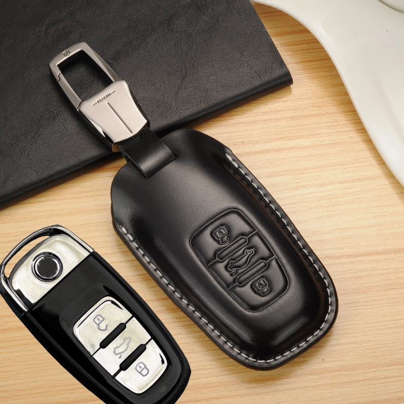 适用于大众21款新辉昂钥匙套专用真皮商务版改装18 19辉昂钥匙包 黑色