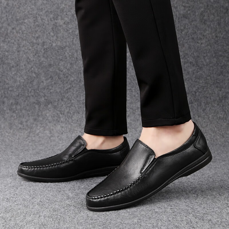 lielv品牌男鞋新款头层牛皮男士英伦系带皮鞋韩版舒适防滑橡胶软底