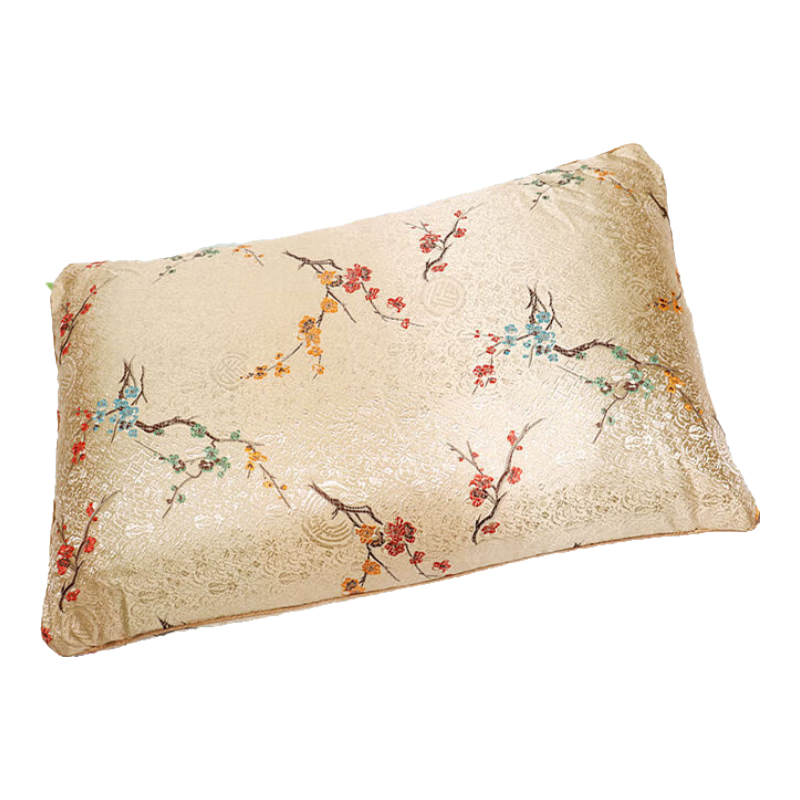 睡眠神器安神助眠枕頭深度失眠薰衣草艾草決明子蕎麥殼護(hù)頸中藥枕 富貴黃【枕套+枕芯】可換洗 十六味中藥助眠枕【純中草藥材】