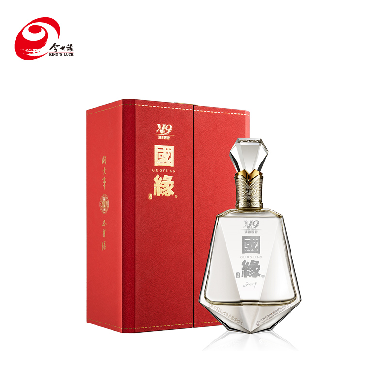 今世缘 白酒 国缘v9 清雅酱香型 52度 500ml 送礼白酒