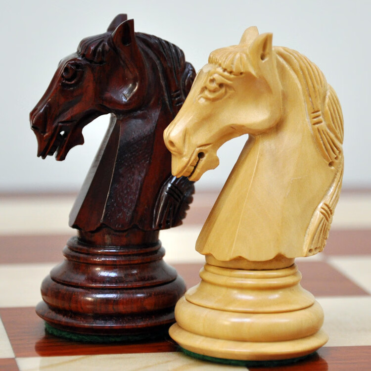 博圣象棋 进口斯汤顿国际象棋木制大号棋子红木黄杨木家居饰品摆 单