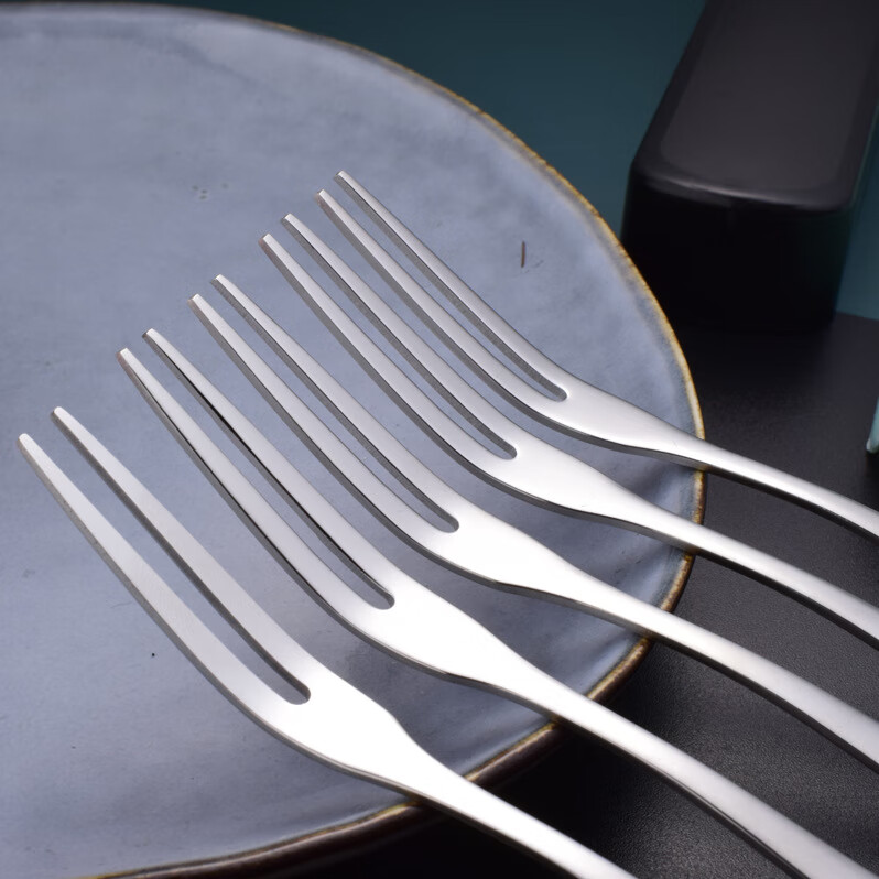 儿童水果叉子304不锈钢西瓜勺子 食品级长柄精致水果挖勺铁锹套装 水果叉子【304不锈钢】 1只装