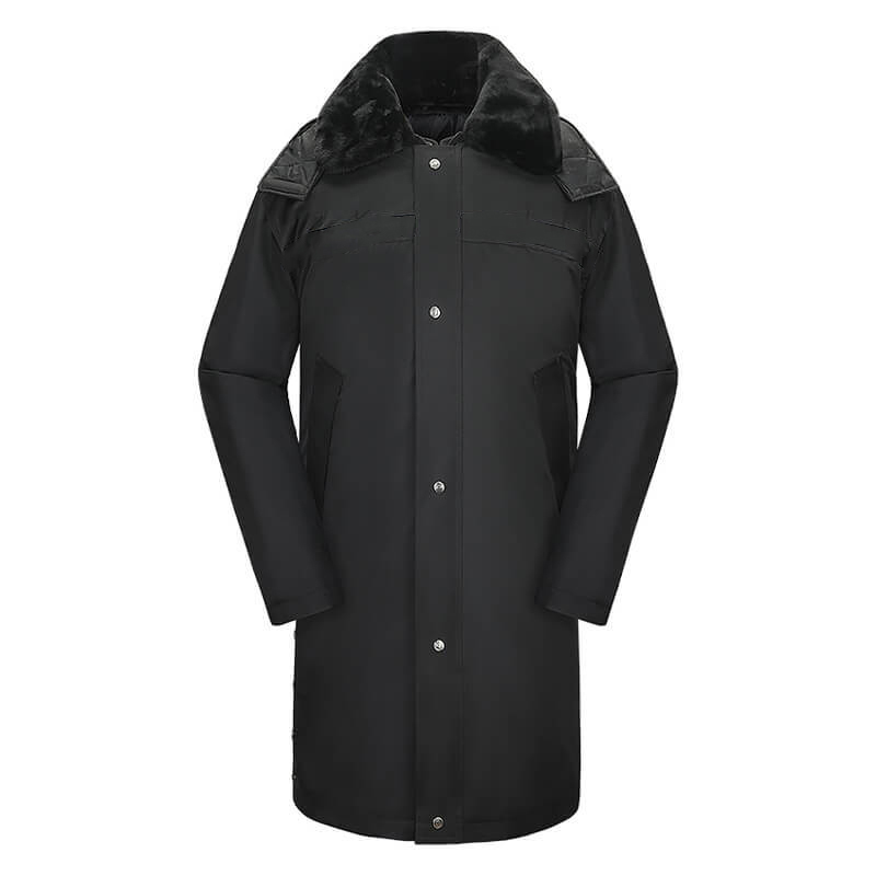 鸣固 消防演练服加厚保暖 棉大衣棉衣冬季加长 加长普通款 小码【适合