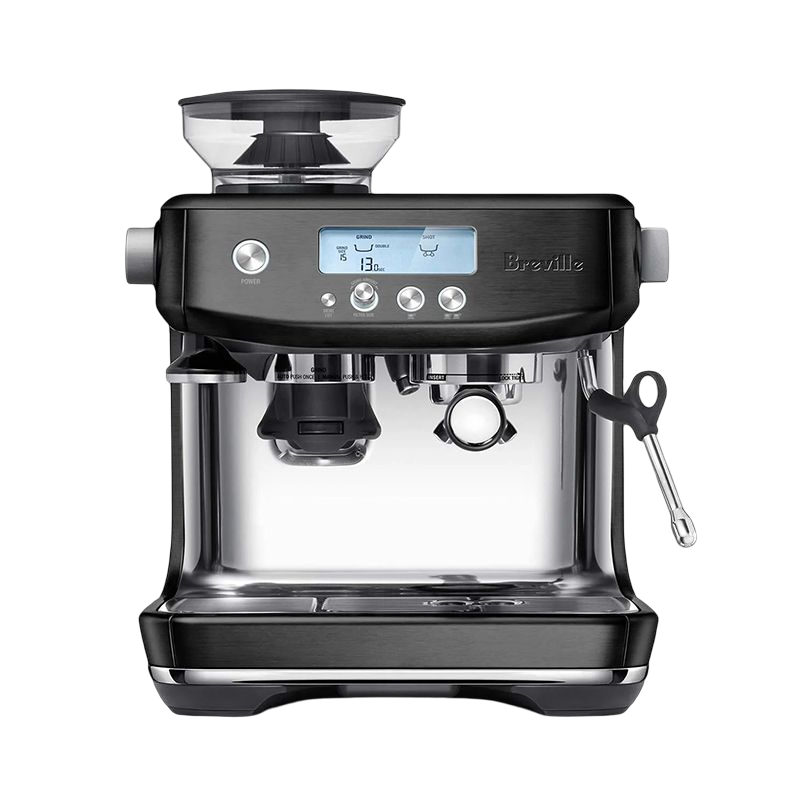 铂富（Breville）BES878 半自动意式咖啡机 家用 咖啡粉制作 多功能咖啡机 黑钢色 Black Stainless Steel 4269元