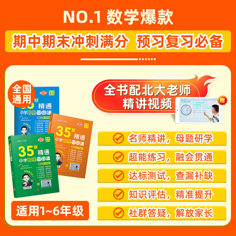 小学数学画图法13种画图方法35天精通画图法数学思维名师精讲母题研学一题会百题通覆盖小学1-6年级 [典例精学]+[超能练习]+[达标测试] 书+答案+PPT在线动画