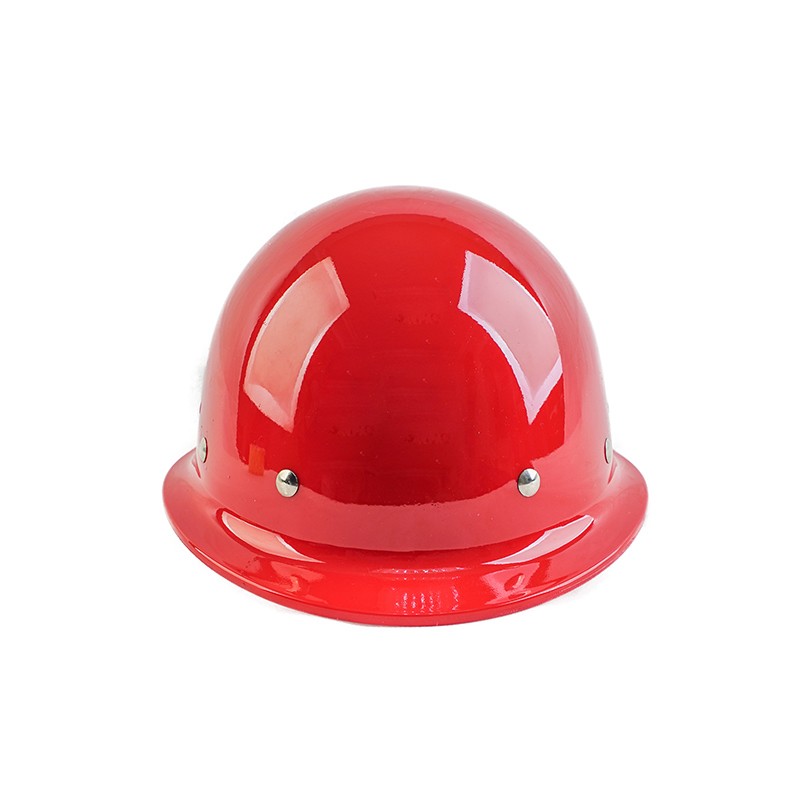 增强玻璃钢型 防砸透气 工业头盔电力工程工地建筑施工抗冲击 红色