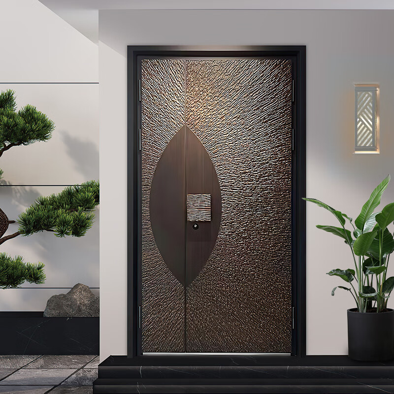 门入户门 别墅铸铝子母门大门对开门双开门农村家用自 德式卡门单面