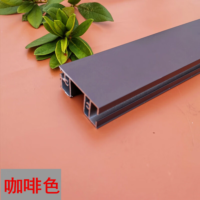 泥之昕美式上下提拉窗推拉窗窄边隔音窗铝合金封阳台玻璃门 咖啡色