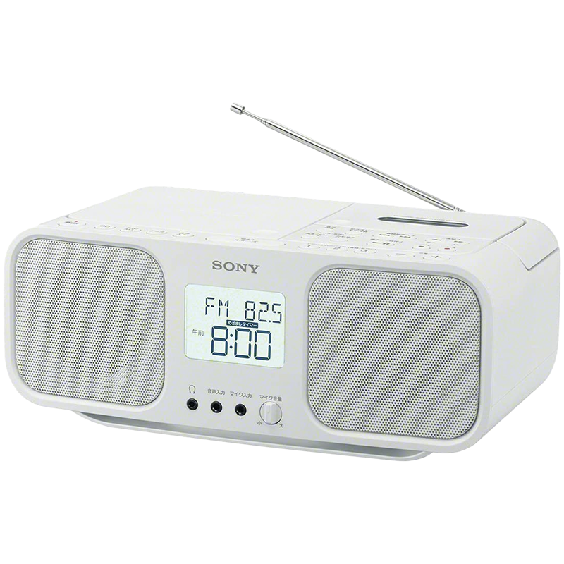 索尼（SONY） 【日本直邮 日本发货】索尼收音机 磁带机CD机闹钟一体机CFD-S401 CFD-S401 白【需6个2号电池】 【需变压器，请自行购买并使用、插电使用需拿出电池】