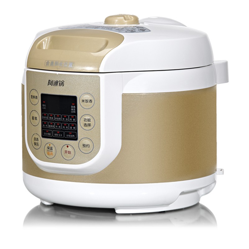洛贝（luby）Y50-90WK1 电压力锅 双胆阿迪锅智能电高压锅5L多功能预约定时双硬质氧化胆 香槟金
